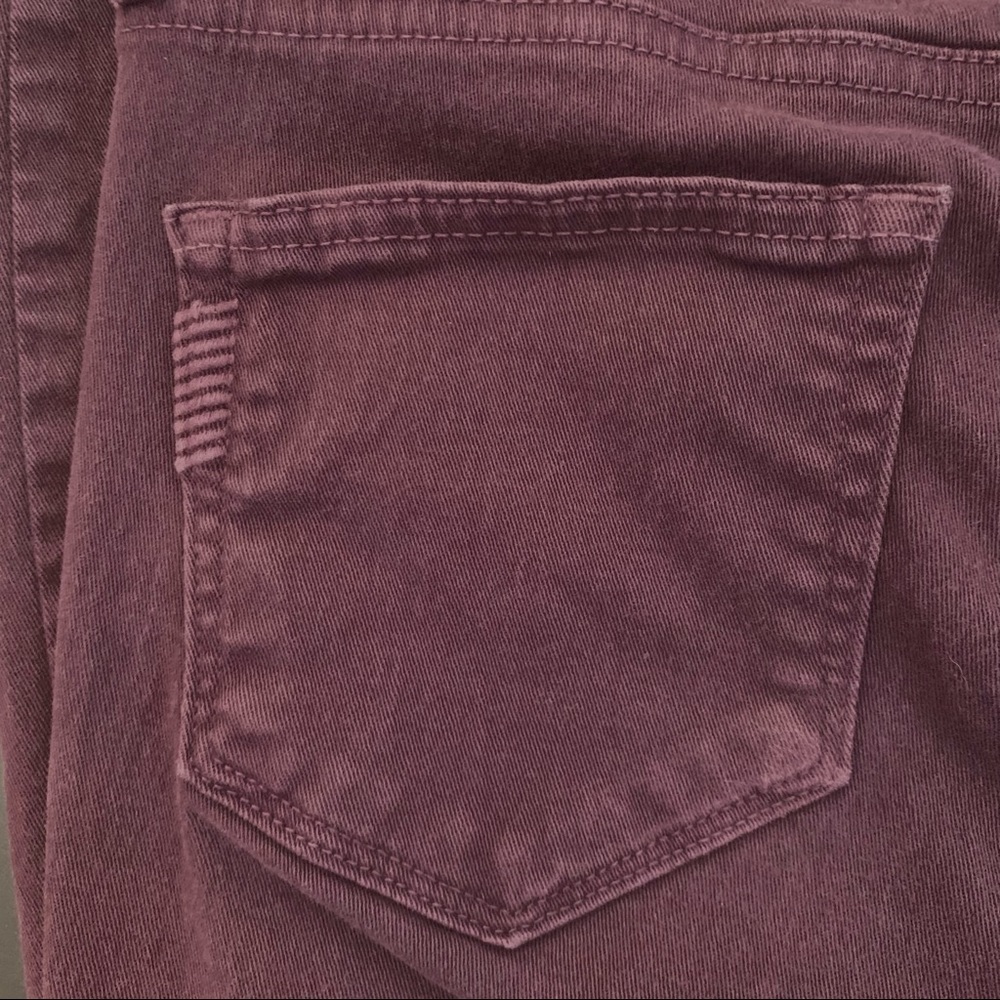 PAIGE Verdugo Ankle Skinny Jeans Autumn Plum Maroon Purple Size 29 - Picture 12 of 13